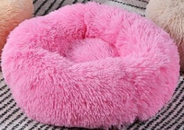 Hlopaw Dog Beds for Small Dogs – Round Plush Pet Nest Mat, Calming Donut Puppy & Cat Bed