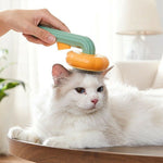 Hlopaw Pet Pumpkin Brush | Self-Cleaning Slicker Grooming Brush for Dogs & Cats – Removes Loose Hair & Mats