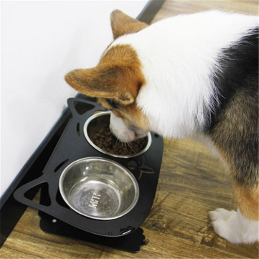 Hlopaw Anti-Falling Cat Dog Feeding Water Bowl – Non-Slip, Tilted Pet Bowl for Easy Eating & Drinking