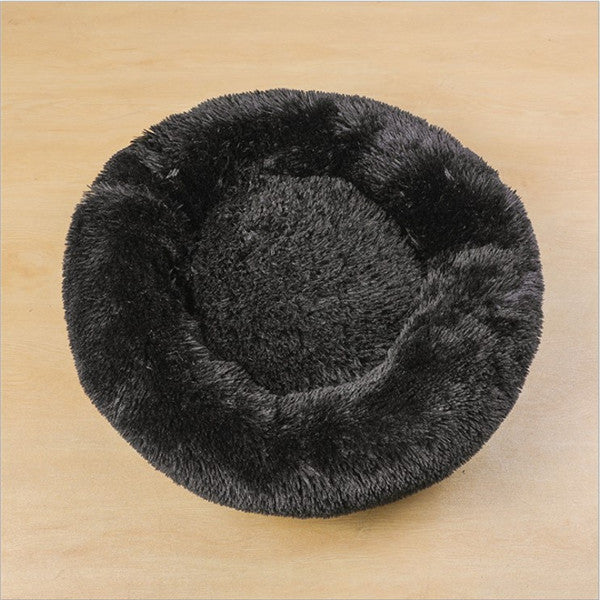 Hlopaw Dog Beds for Small Dogs – Round Plush Pet Nest Mat, Calming Donut Puppy & Cat Bed