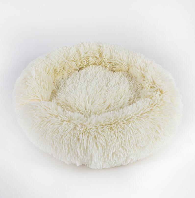 Hlopaw Dog Beds for Small Dogs – Round Plush Pet Nest Mat, Calming Donut Puppy & Cat Bed