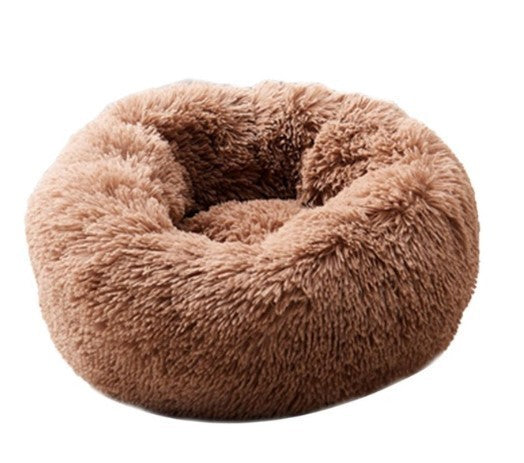 Hlopaw Dog Beds for Small Dogs – Round Plush Pet Nest Mat, Calming Donut Puppy & Cat Bed