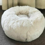 Hlopaw Dog Beds for Small Dogs – Round Plush Pet Nest Mat, Calming Donut Puppy & Cat Bed