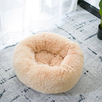 Hlopaw Dog Beds for Small Dogs – Round Plush Pet Nest Mat, Calming Donut Puppy & Cat Bed