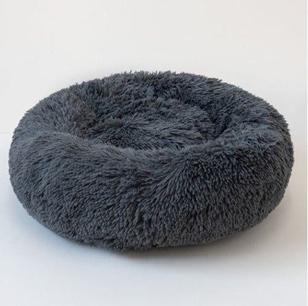 Hlopaw Dog Beds for Small Dogs – Round Plush Pet Nest Mat, Calming Donut Puppy & Cat Bed